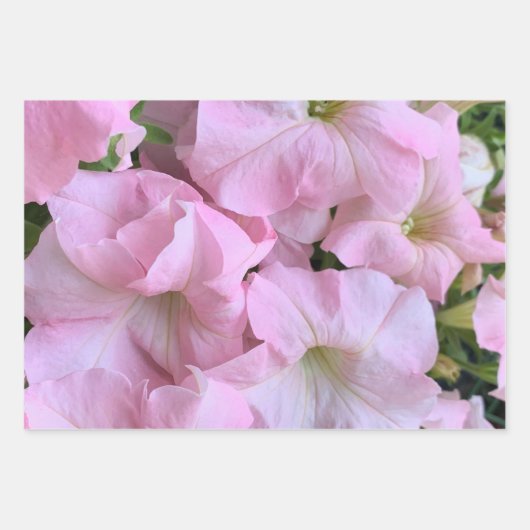 roze bloemen inpakpapier vel (Voorkant)