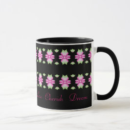 Roze Bloemen Inspirerend Design Koffie Mok