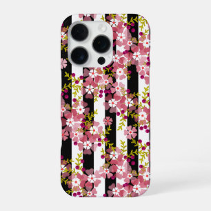 Roze bloemen iPhone 16 pro hoesje
