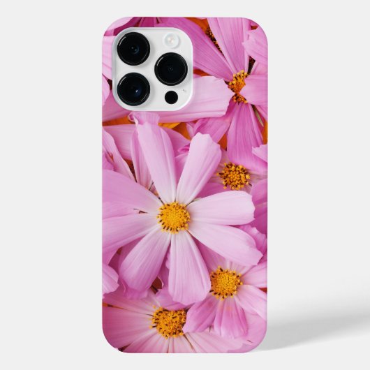 Roze bloemen iPhone hoesje (Achterkant)