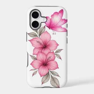 roze bloemen iphone hoesje