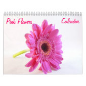 Roze Bloemen Jaarkalender Kalender (Hoes)