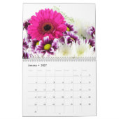 Roze Bloemen Jaarkalender Kalender (Jan 2027)