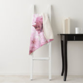 Roze Bloemen Japanse Kersenbloesem Sherpa Deken (In situ)