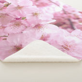 Roze Bloemen Japanse Kersenbloesem Sherpa Deken (3/4)