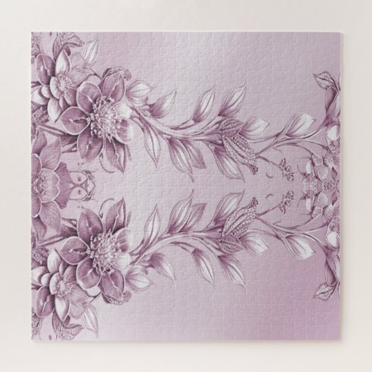 Roze Bloemen Jigsaw Puzzel (Horizontaal)