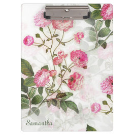  roze bloemen Jouw naam toevoegen Klembord