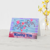 Roze bloemen  kaart (Gele Bloem)