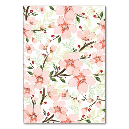 Roze bloemen kaart (Voorkant)