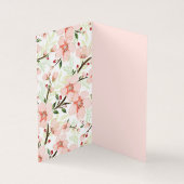 Roze bloemen kaart (Binnen)