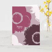  roze bloemen kaart (Gele Bloem)