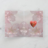 Roze bloemen Kaart (Binnen)