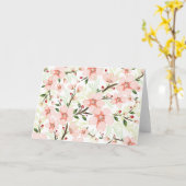 Roze bloemen kaart (Gele Bloem)