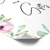 Roze Bloemen Kaarten en Gift Poster (Hoek)