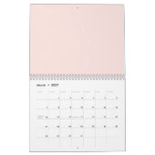 Roze bloemen kalender (Mar 2027)