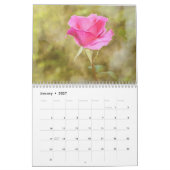 Roze Bloemen Kalender (Jan 2027)
