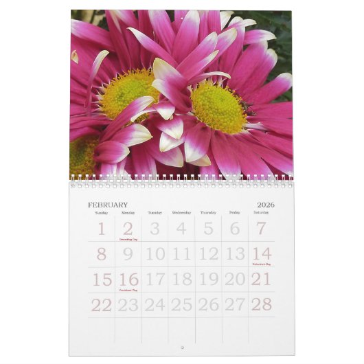 Roze Bloemen Kalender 2023 met Grote Aantallen (Feb 2026)