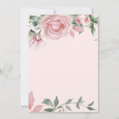 Roze bloemen kalligrafie script Moederdag brunch Kaart (Achterkant)