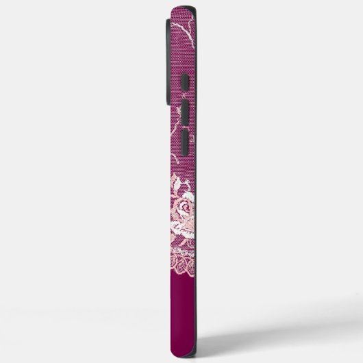 Roze Bloemen Kant Case-Mate iPhone Case (Achterkant / Links)