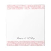 Roze Bloemen Kant Notitieblok (Voorkant)