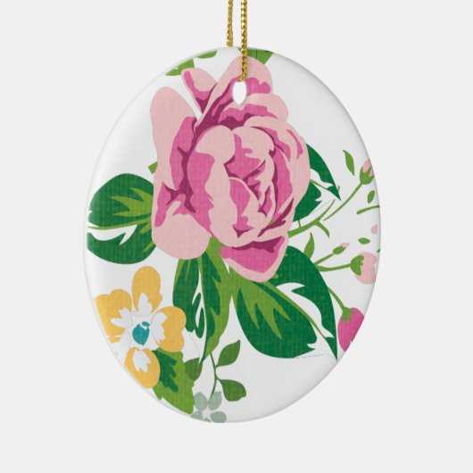 roze bloemen keramisch ornament (Rechts)