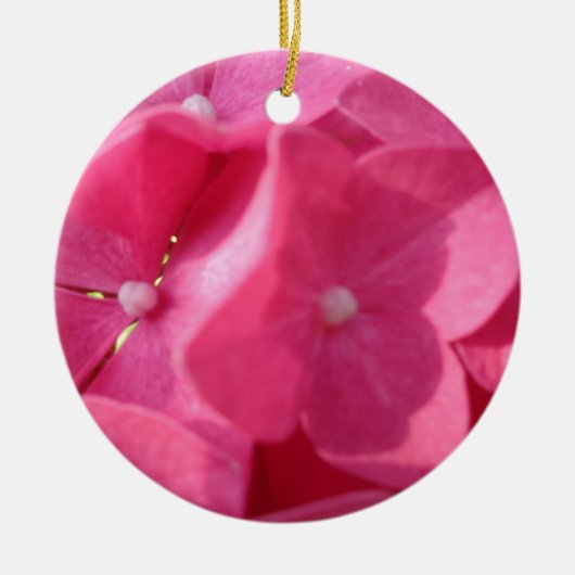 roze bloemen keramisch ornament (Voorkant)