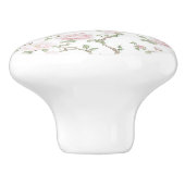 Roze Bloemen Keramische Knop (Zijkant)