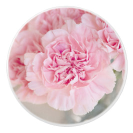 Roze bloemen keramische knop