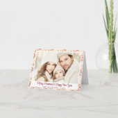 Roze Bloemen Kerst Kaart (Voorkant)