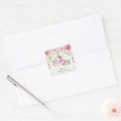 Roze Bloemen Keuken Thee Dank u Sticker Favors (Envelop)