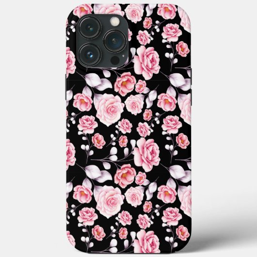 roze bloemen, klassiek en stijlvol Case-Mate iPhone case (Achterkant)