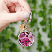 Roze Bloemen Kleine Sleutelhanger (Hand)