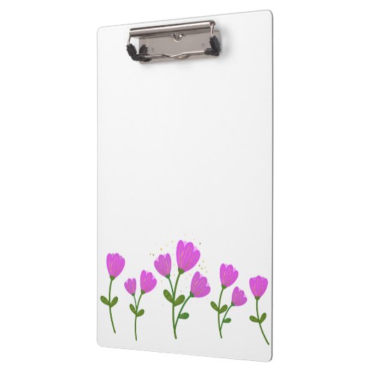 Roze Bloemen Klembord (Links)