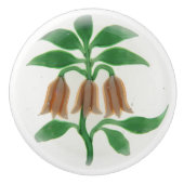 Roze Bloemen Klokvorm Elegant Victoriaans Keramische Knop (Voorkant)