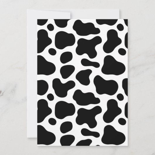 Roze Bloemen Koe Boerderij Verjaardagsuitnodiging Kaart (Achterkant)