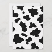 Roze Bloemen Koe Print Baby shower Dank u kaart (Achterkant)