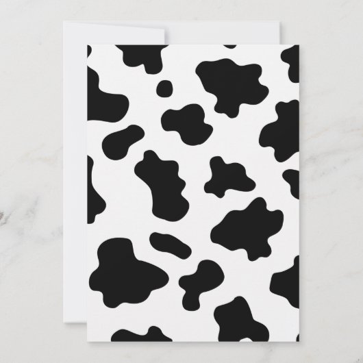 Roze Bloemen Koe Print Baby shower Dank u kaart (Achterkant)