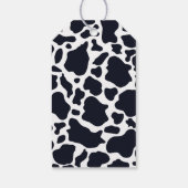 Roze Bloemen Koe Verjaardagsgunst Tags Cadeaulabel (Achterkant)