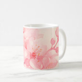 Roze Bloemen Koffie Mok – Cherry Blossom Cup (Voorkant rechts)
