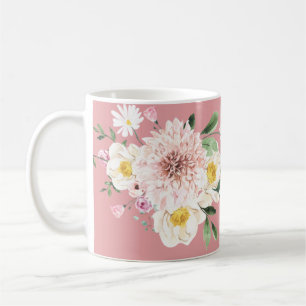 Roze Bloemen Koffie T-shirt Mok Drinkware