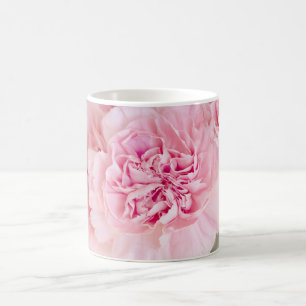Roze bloemen koffiemok