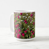 Roze bloemen koffiemok (Voorkant links)
