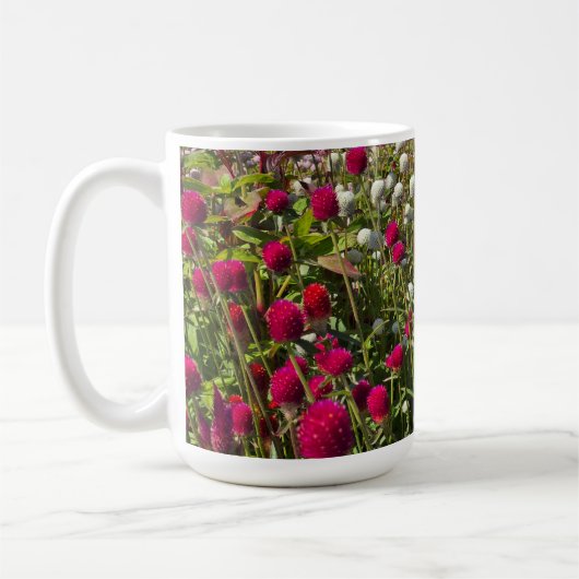 Roze bloemen koffiemok (Links)
