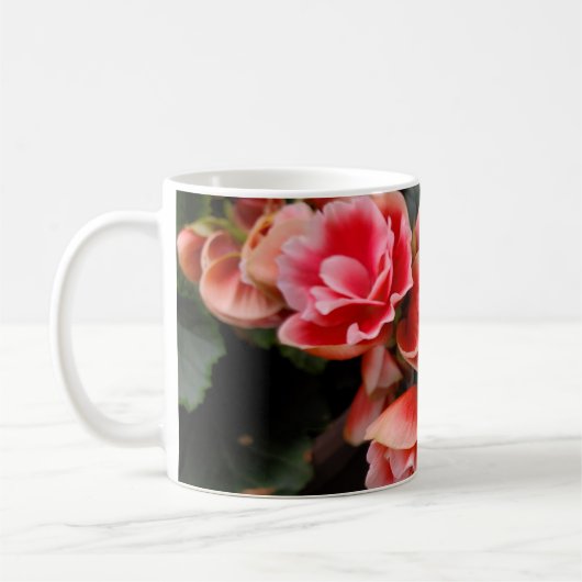 Roze bloemen koffiemok (Links)