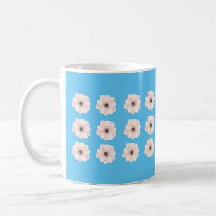 Roze bloemen koffiemok