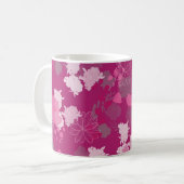 roze bloemen koffiemok (Voorkant links)