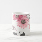  roze bloemen koffiemok (Center)