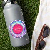 Roze Bloemen Krans Leuk Custom Inspirivity Sticker