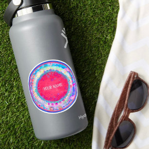 Roze Bloemen Krans Leuk Custom Inspirivity Sticker