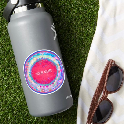 Roze Bloemen Krans Leuk Custom Inspirivity Sticker